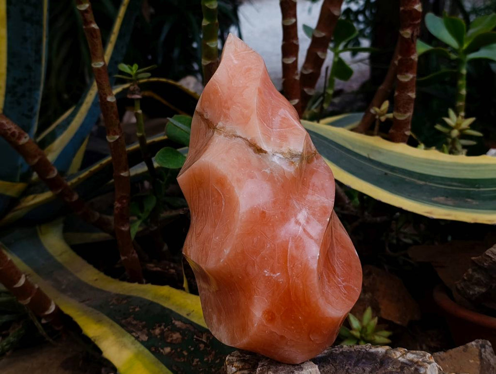 Hand Made Orange Twist Calcite Flame x 1 From Maevantanana, Madagascar - Toprock Gemstones and Minerals 