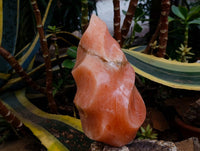 Hand Made Orange Twist Calcite Flame x 1 From Maevantanana, Madagascar