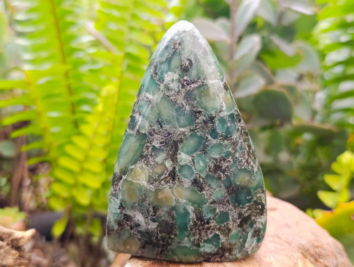 Polished Emerald Mica 'Mutokolite' Standing Free Forms x 4 From Mutoko, Zimbabwe - Toprock Gemstones and Minerals 