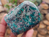 Polished Emerald Mica 'Mutokolite' Standing Free Forms x 4 From Mutoko, Zimbabwe