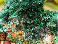 Natural Silky Malachite Specimens x 3 From Kasompe, Congo