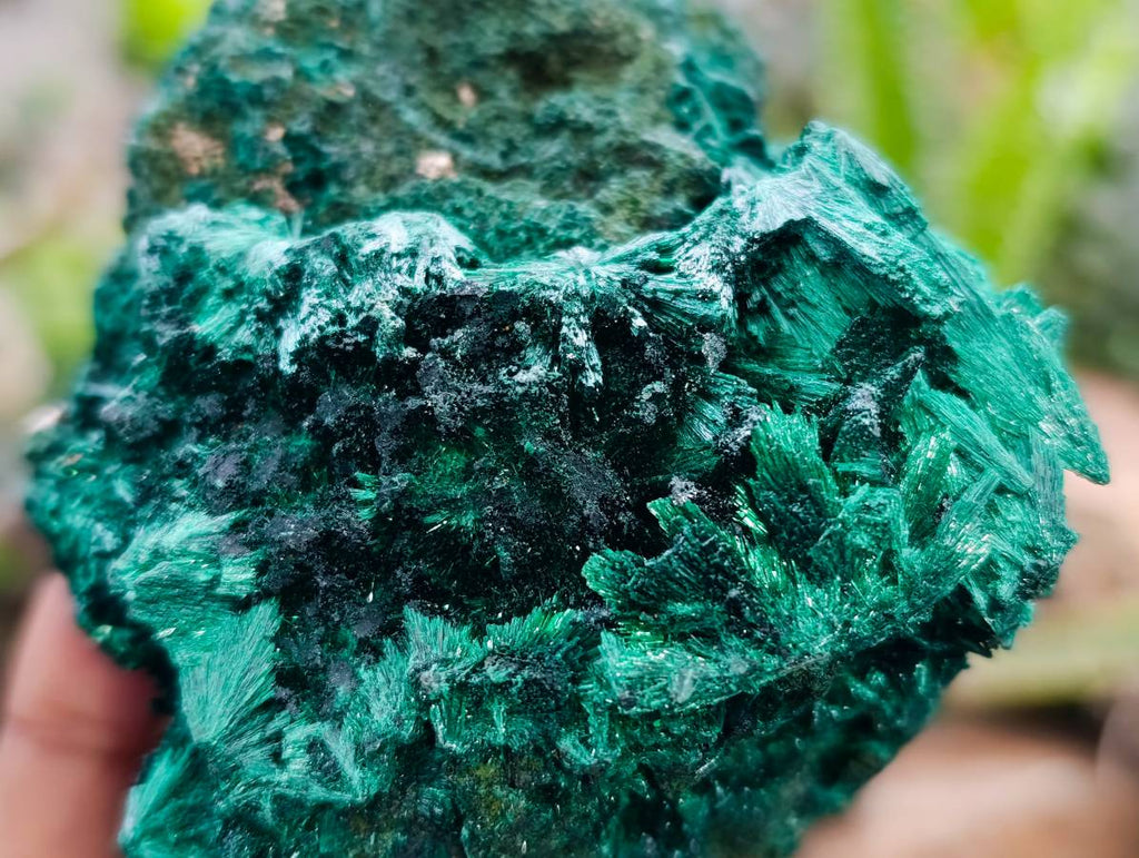 Natural Silky Malachite Specimens x 3 From Kasompe, Congo - Toprock Gemstones and Minerals 
