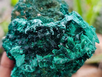Natural Silky Malachite Specimens x 3 From Kasompe, Congo