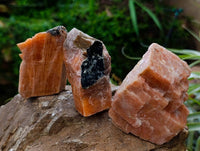Natural Sunset Orange Calcite Specimens x 12 From Spitzkop, Namibia