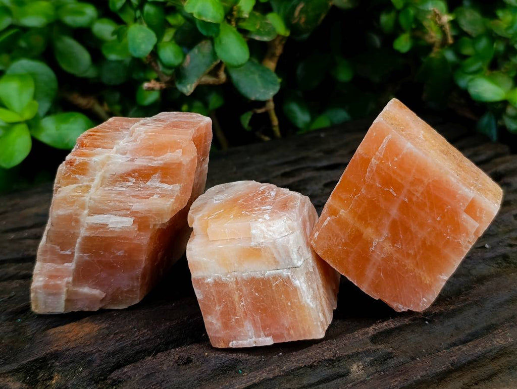 Natural Sunset Orange Calcite Specimens x 12 From Spitzkop, Namibia - Toprock Gemstones and Minerals 
