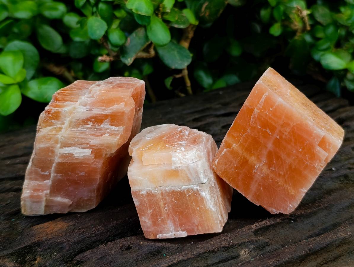 Natural Sunset Orange Calcite Specimens x 12 From Spitzkop, Namibia - Toprock Gemstones and Minerals 