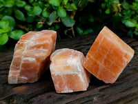 Natural Sunset Orange Calcite Specimens x 12 From Spitzkop, Namibia