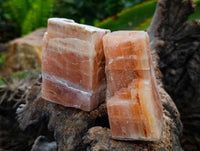Natural Sunset Orange Calcite Specimens x 12 From Spitzkop, Namibia