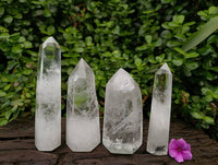Polished Clear Quartz Crystals x 4 From Madagascar
