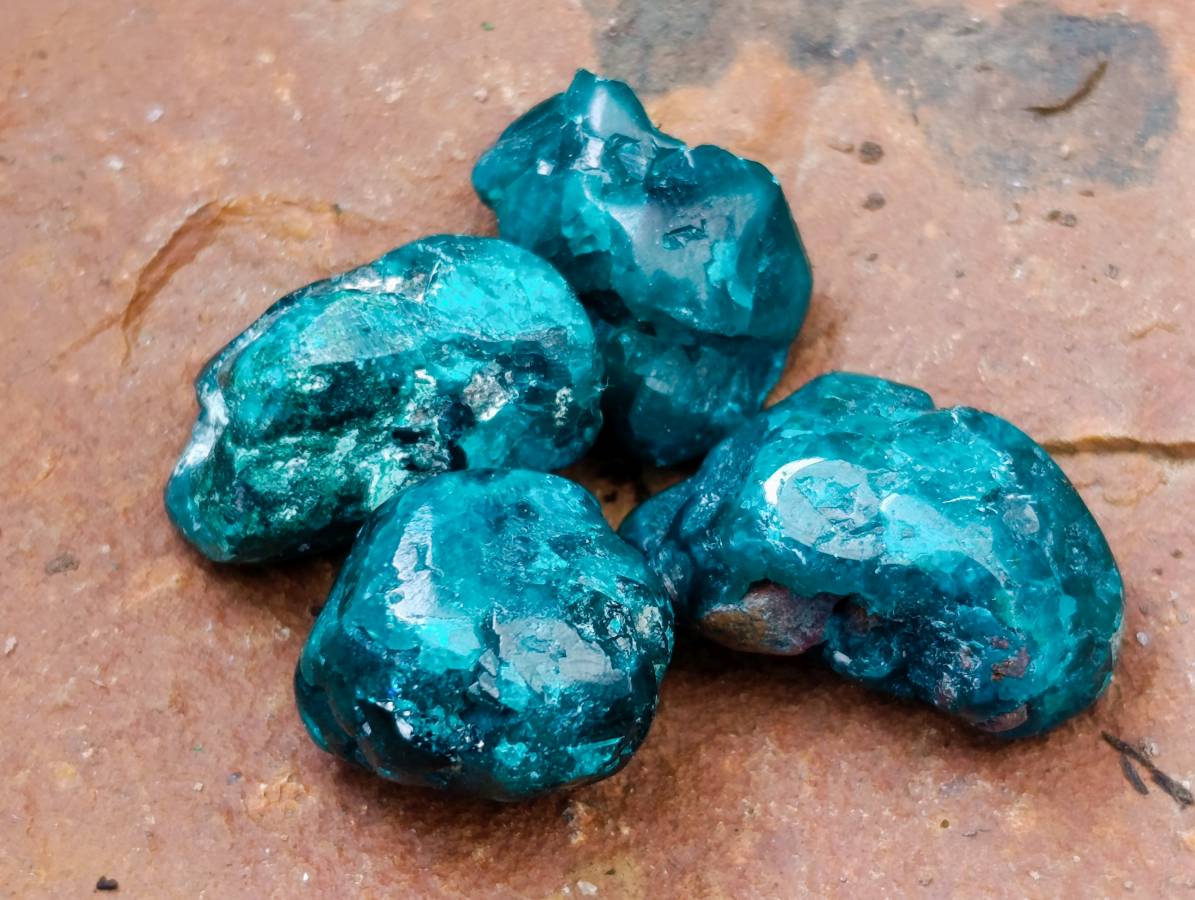 Polished Dioptase Free Forms x 35 From Likasi, Congo - Toprock Gemstones and Minerals 