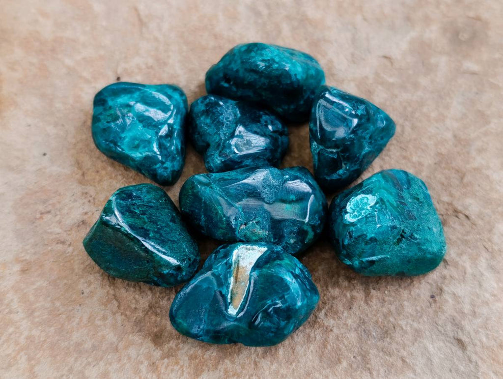 Polished Dioptase Free Forms x 35 From Likasi, Congo - Toprock Gemstones and Minerals 