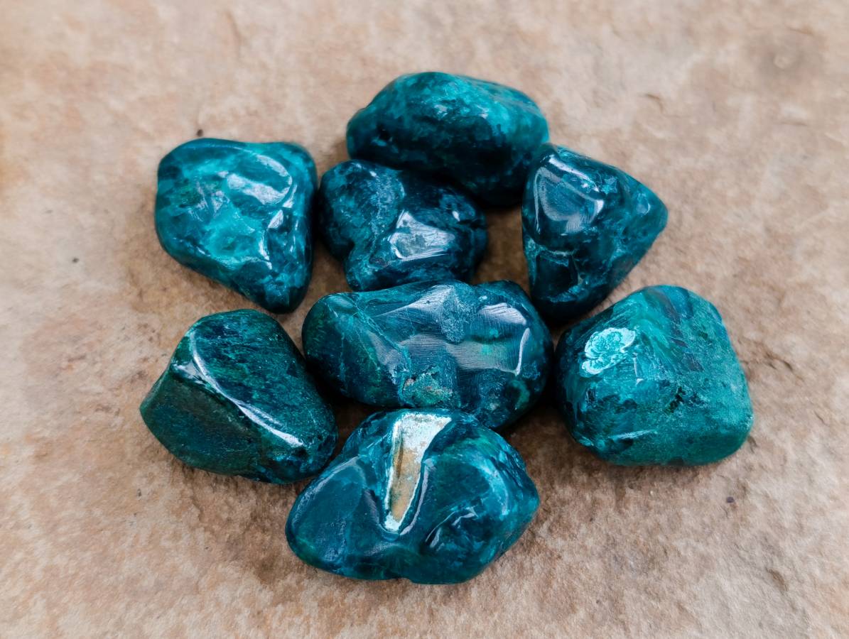 Polished Dioptase Free Forms x 35 From Likasi, Congo - Toprock Gemstones and Minerals 