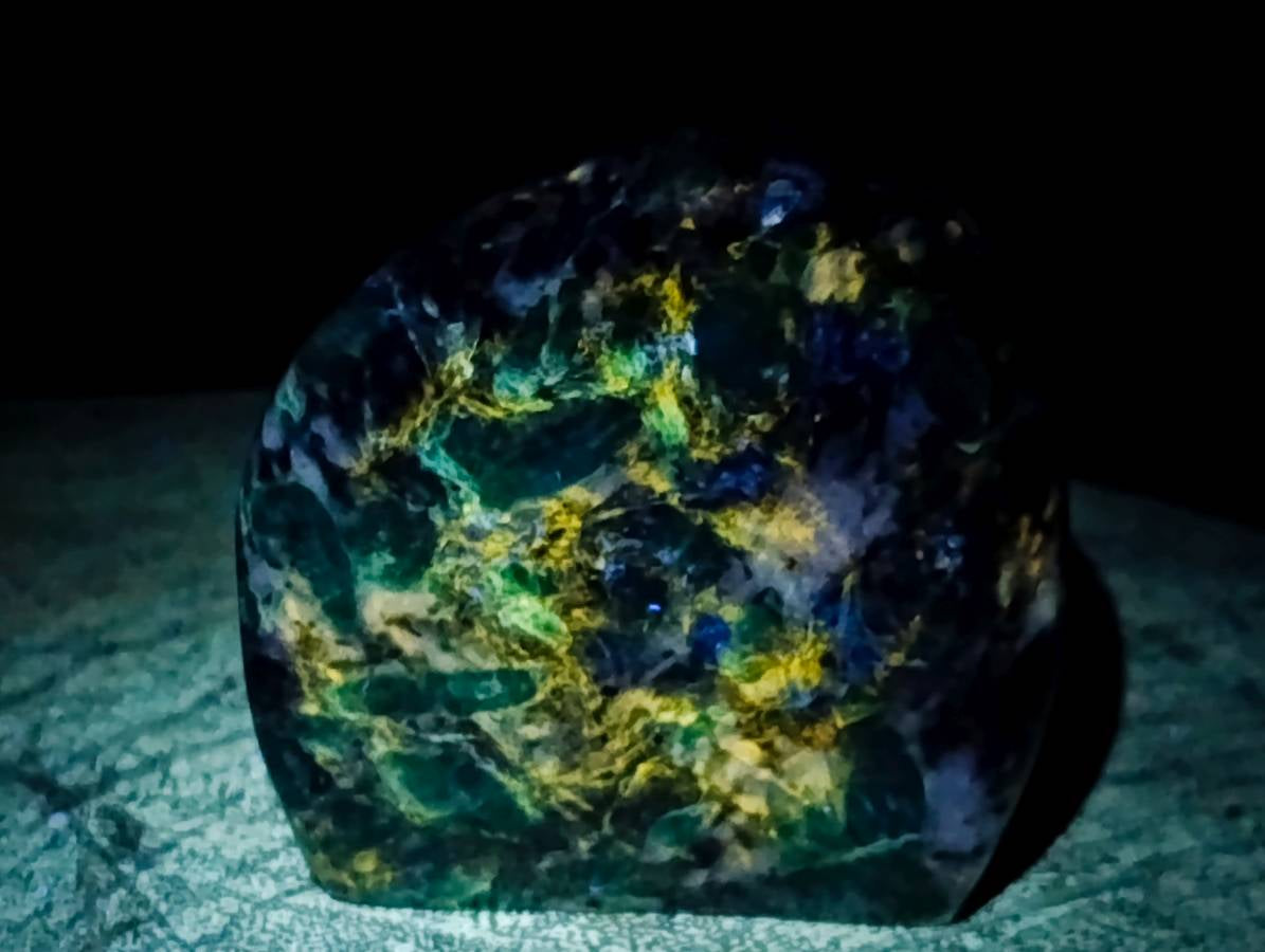 Polished Emerald Mica 'Mutokolite' Standing Free Forms x 4 From Mutoko, Zimbabwe - Toprock Gemstones and Minerals 