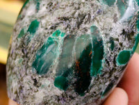 Polished Emerald Mica 'Mutokolite' Standing Free Forms x 4 From Mutoko, Zimbabwe