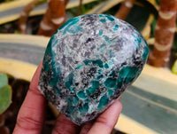 Polished Emerald Mica 'Mutokolite' Standing Free Forms x 4 From Mutoko, Zimbabwe