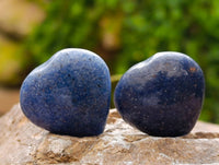 Polished Small Lazulite Hearts x 35 From Madagascar