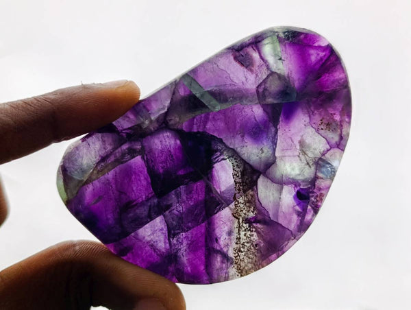 Polished Watermelon Fluorite Standing Free Forms And Free Forms x 12 From Uis, Namibia