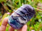 Polished Watermelon Fluorite Standing Free Forms And Free Forms x 12 From Uis, Namibia - Toprock Gemstones and Minerals 