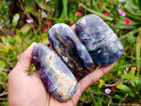 Polished Watermelon Fluorite Standing Free Forms And Free Forms x 12 From Uis, Namibia