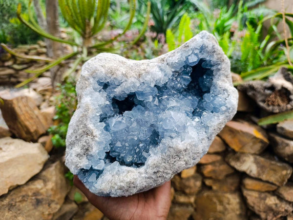 Natural XL Blue Celestite Geode Specimen x 1 From Sakoany, Madagascar