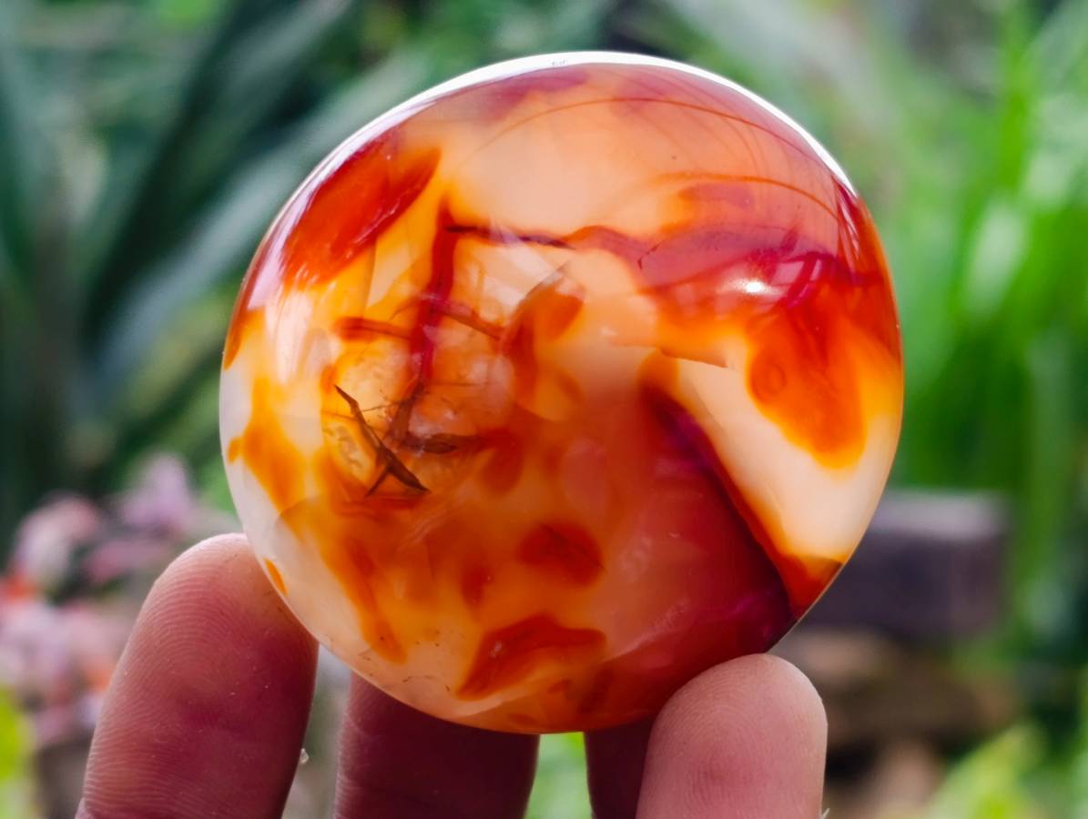 Polished Carnelian Agate Gemstone Galets x 20 From Madagascar - Toprock Gemstones and Minerals 