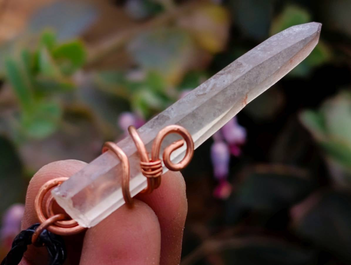 Hand Made Smokey Quartz Copper Wire Wrapped Stone Pendants - Sold Per Piece - From South Africa - Toprock Gemstones and Minerals 