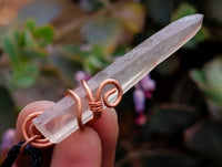 Hand Made Smokey Quartz Copper Wire Wrapped Stone Pendants - Sold Per Piece - From South Africa