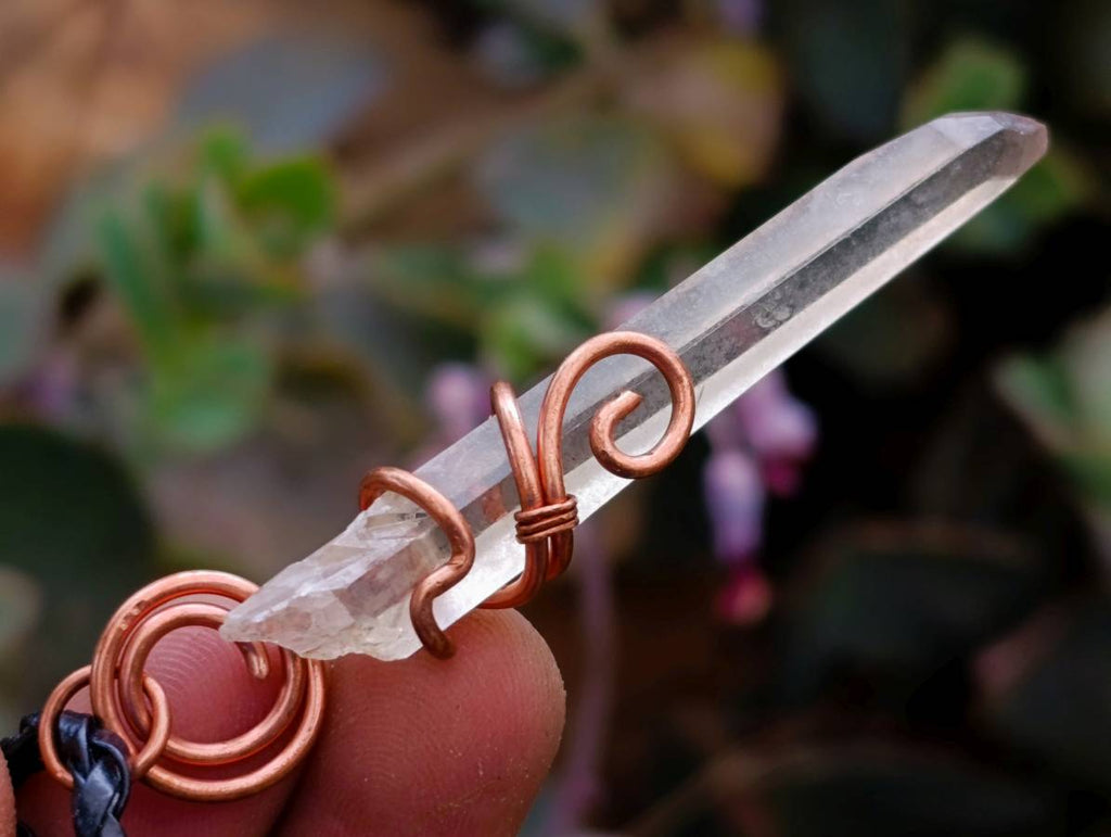 Hand Made Smokey Quartz Copper Wire Wrapped Stone Pendants - Sold Per Piece - From South Africa - Toprock Gemstones and Minerals 