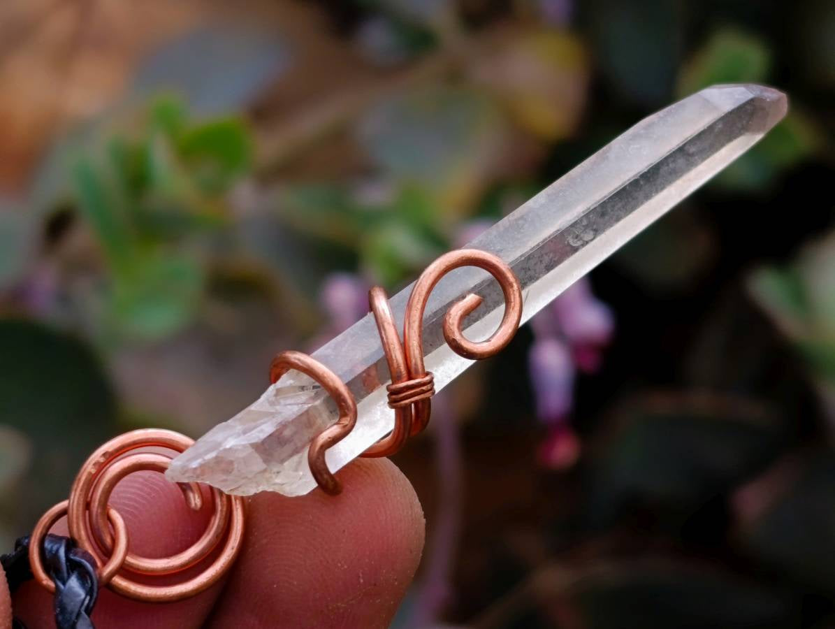 Hand Made Smokey Quartz Copper Wire Wrapped Stone Pendants - Sold Per Piece - From South Africa - Toprock Gemstones and Minerals 