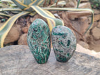 Polished Emerald Mica 'Mutokolite' Standing Free Forms x 4 From Mutoko, Zimbabwe - Toprock Gemstones and Minerals 