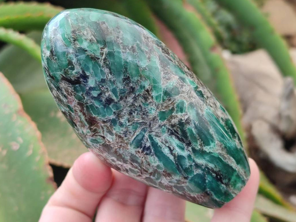 Polished Emerald Mica 'Mutokolite' Standing Free Forms x 4 From Mutoko, Zimbabwe - Toprock Gemstones and Minerals 