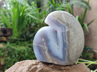 Polished Blue Lace Agate Standing Free Form x 1 From Nsanje, Malawi