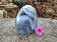 Polished Blue Lace Agate Standing Free Form x 1 From Nsanje, Malawi