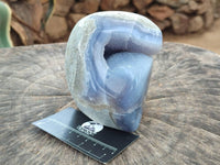 Polished Blue Lace Agate Standing Free Form x 1 From Nsanje, Malawi