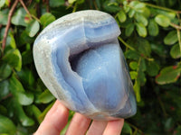 Polished Blue Lace Agate Standing Free Form x 1 From Nsanje, Malawi