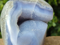 Polished Blue Lace Agate Standing Free Form x 1 From Nsanje, Malawi
