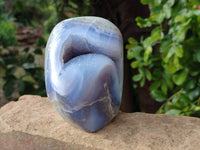 Polished Blue Lace Agate Standing Free Form x 1 From Nsanje, Malawi