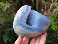 Polished Blue Lace Agate Standing Free Form x 1 From Nsanje, Malawi