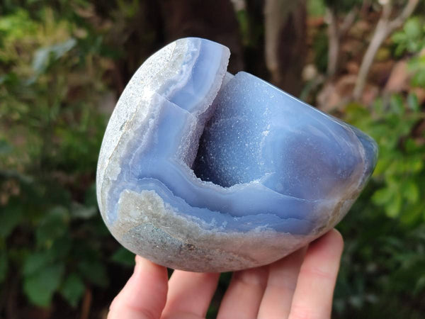 Polished Blue Lace Agate Standing Free Form x 1 From Nsanje, Malawi