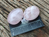 Polished Rose Quartz Palm Stones x 20 From Madagascar