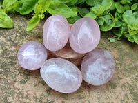 Polished Rose Quartz Palm Stones x 20 From Madagascar