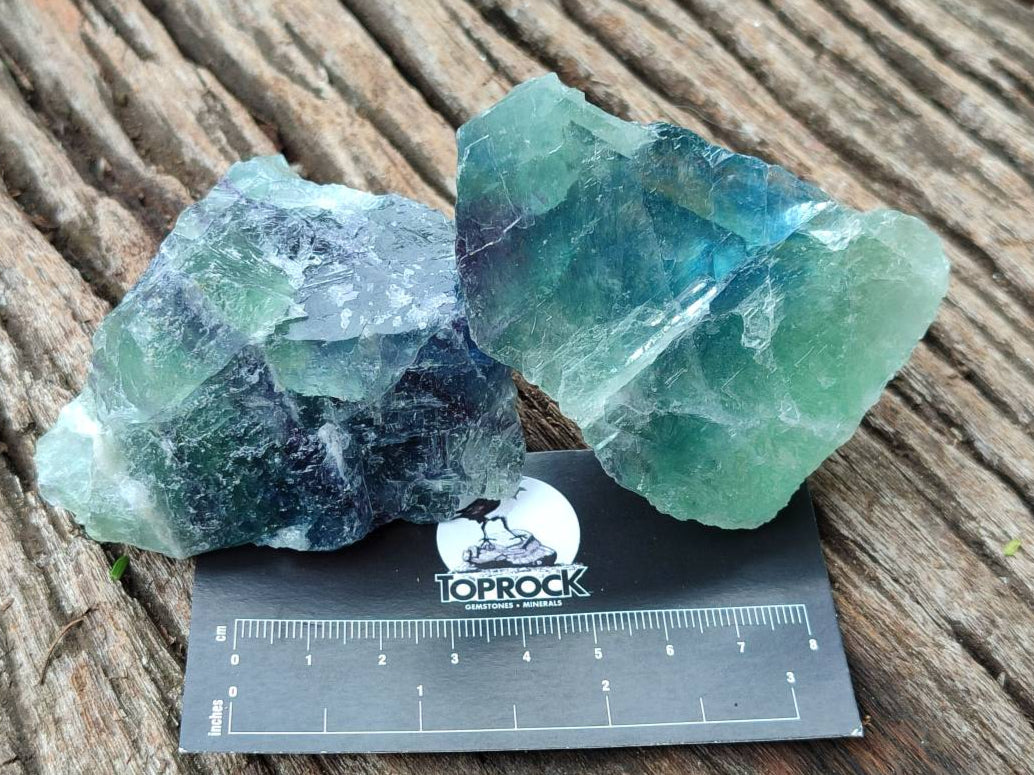Natural Watermelon Fluorite Cobbed Specimens x 24 From Uis, Namibia - Toprock Gemstones and Minerals 
