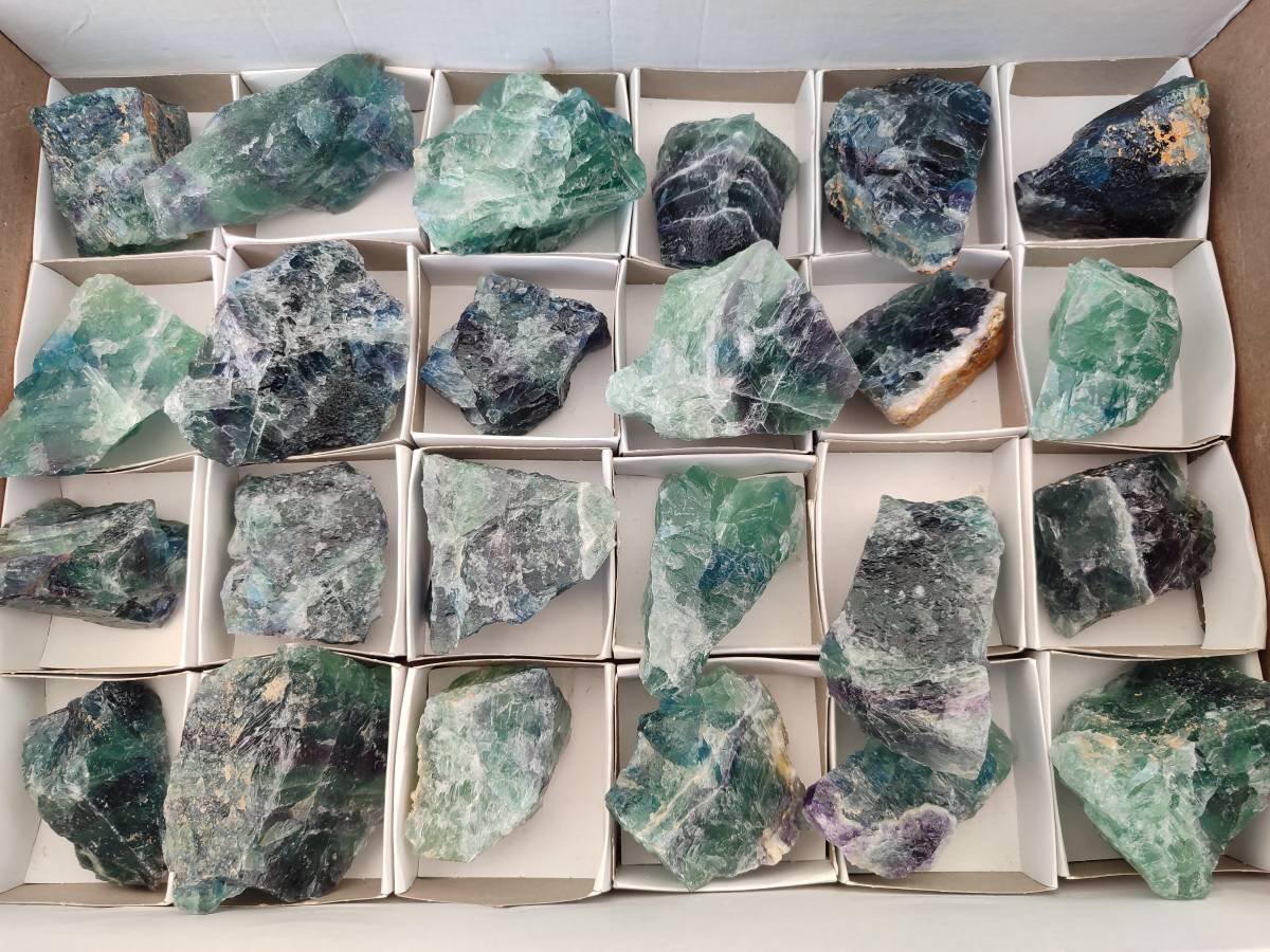 Natural Watermelon Fluorite Cobbed Specimens x 24 From Uis, Namibia - Toprock Gemstones and Minerals 