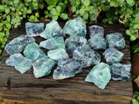 Natural Watermelon Fluorite Cobbed Specimens x 24 From Uis, Namibia