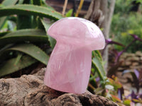Polished Rose Quartz Mushrooms x 6 From Madagascar