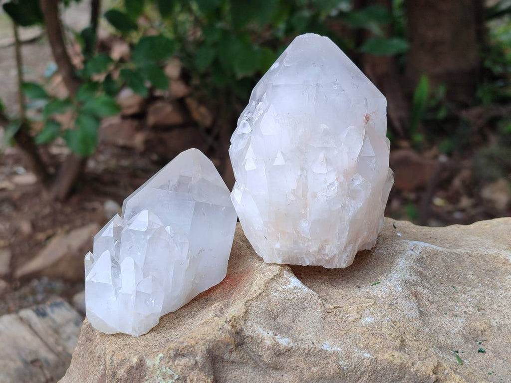 Natural Cascading Candle Quartz Crystals x 12 From Antsirabe, Madagascar - Toprock Gemstones and Minerals 