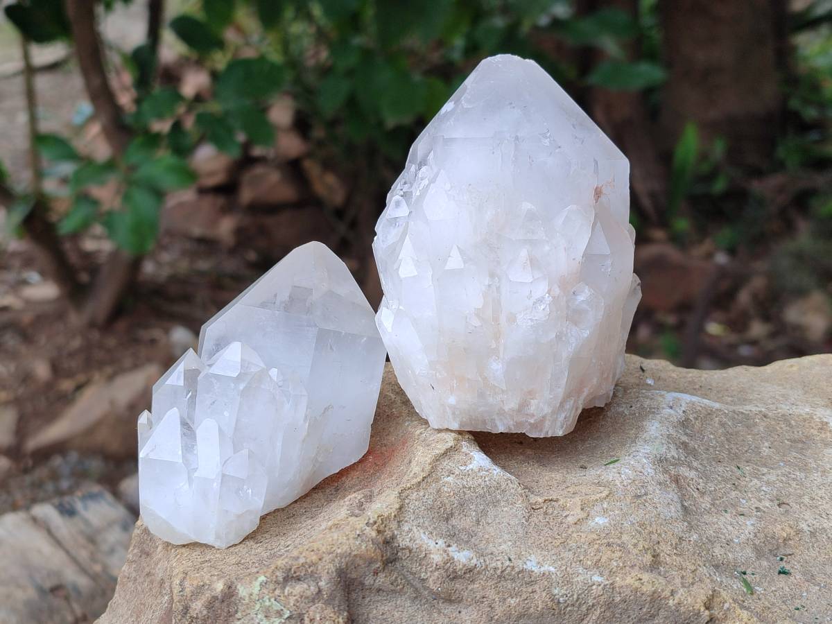 Natural Cascading Candle Quartz Crystals x 12 From Antsirabe, Madagascar - Toprock Gemstones and Minerals 