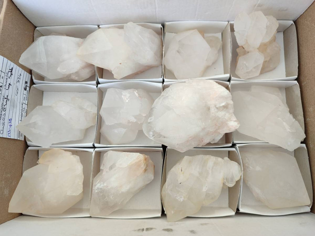 Natural Cascading Candle Quartz Crystals x 12 From Antsirabe, Madagascar - Toprock Gemstones and Minerals 