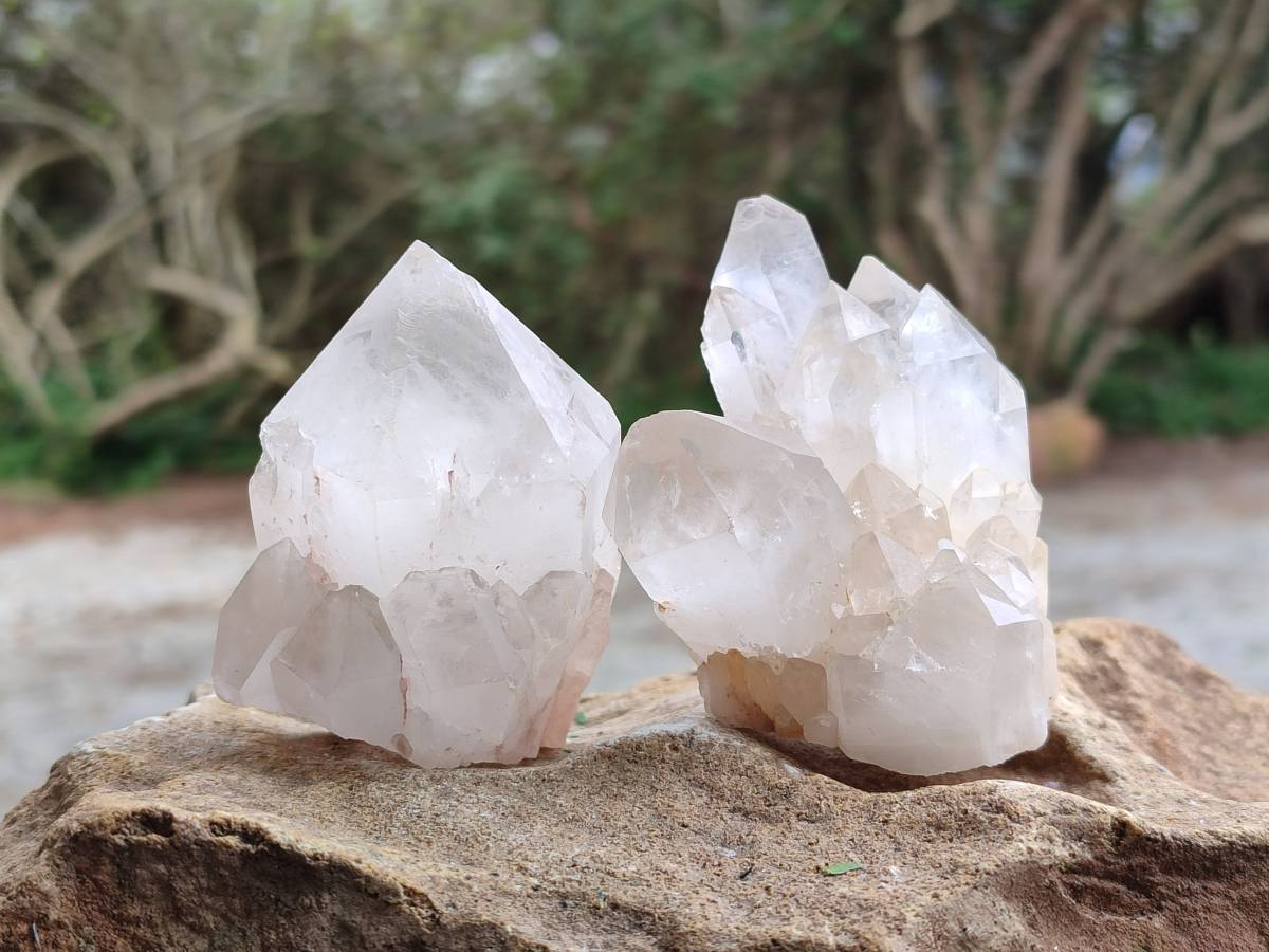 Natural Cascading Candle Quartz Crystals x 12 From Antsirabe, Madagascar - Toprock Gemstones and Minerals 