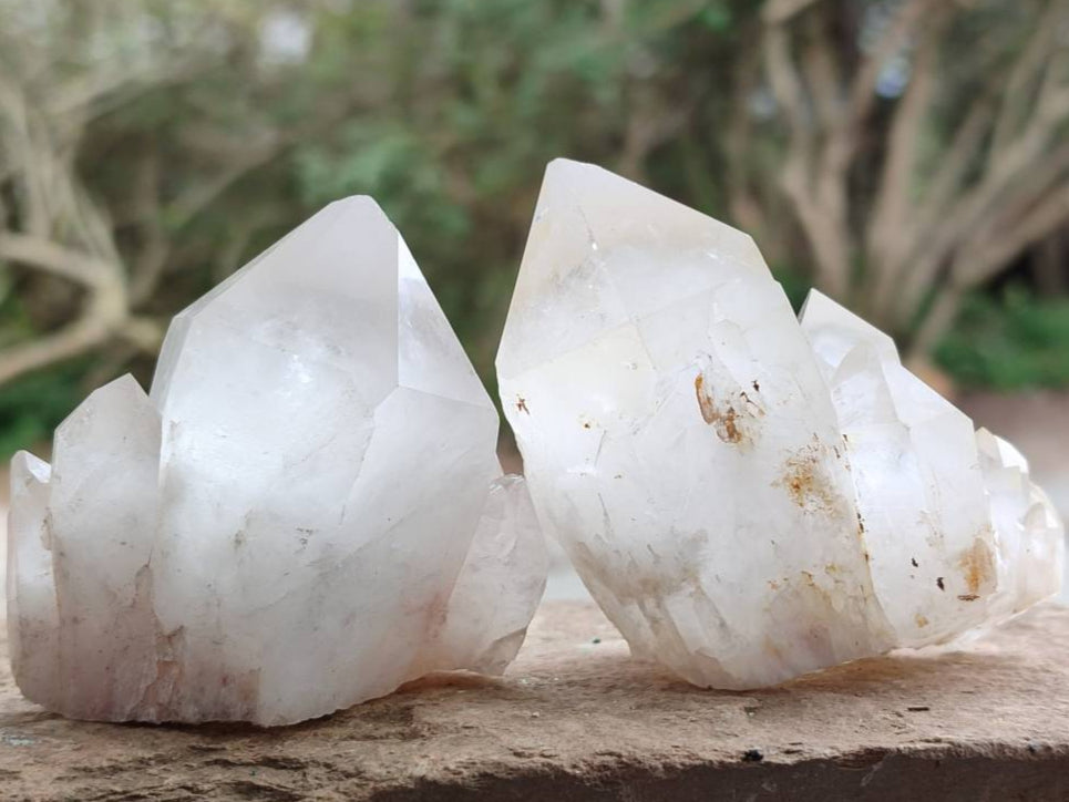 Natural Cascading Candle Quartz Crystals x 12 From Antsirabe, Madagascar - Toprock Gemstones and Minerals 